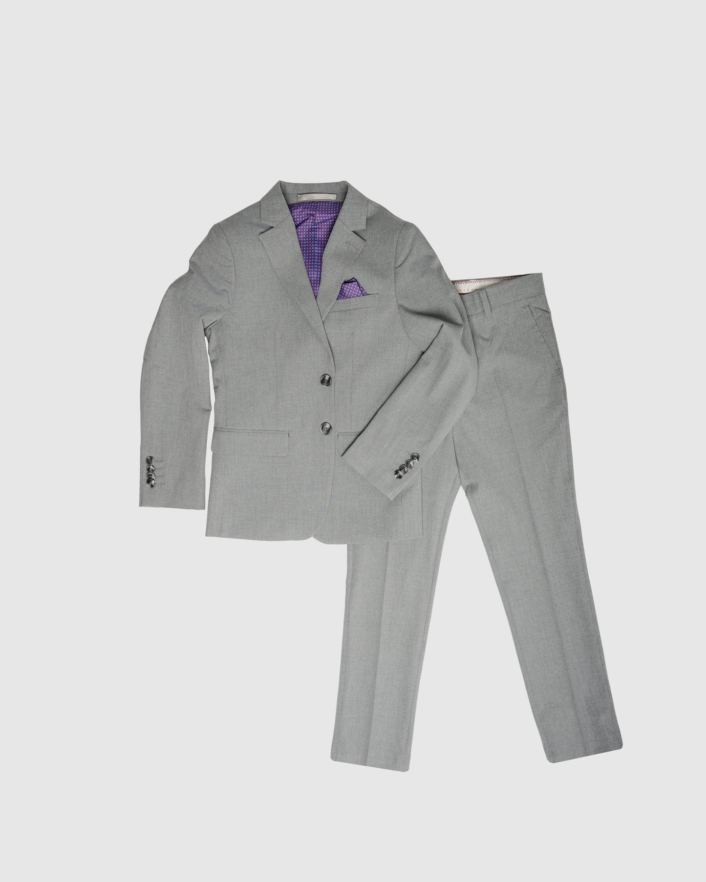 Classic Boys Suit with Statement Liner