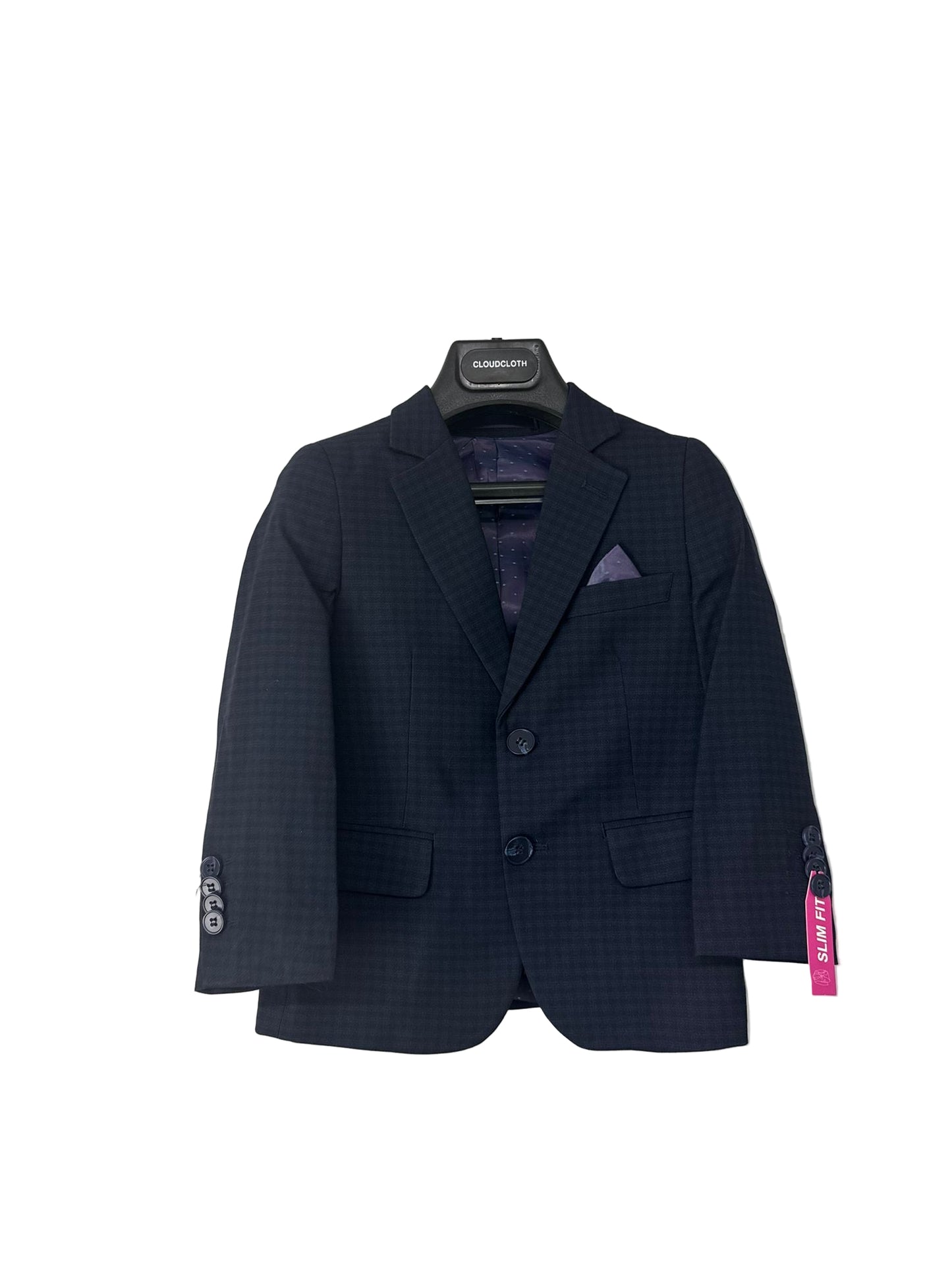 Classic Plaid Boys Suit with Satin Liner