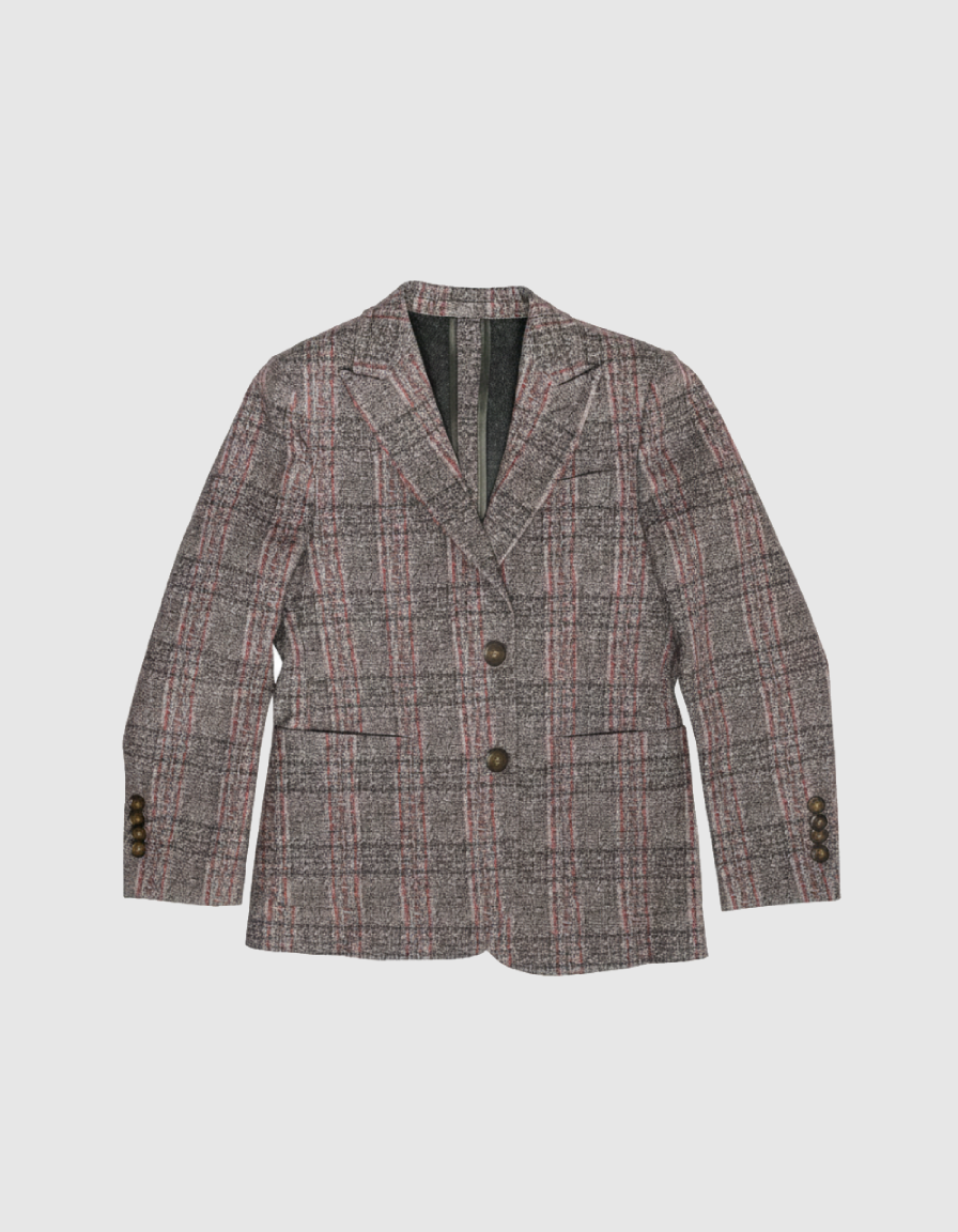 BL2732 - Boy's Plaid Textured Blazer - Multiple Colors Available