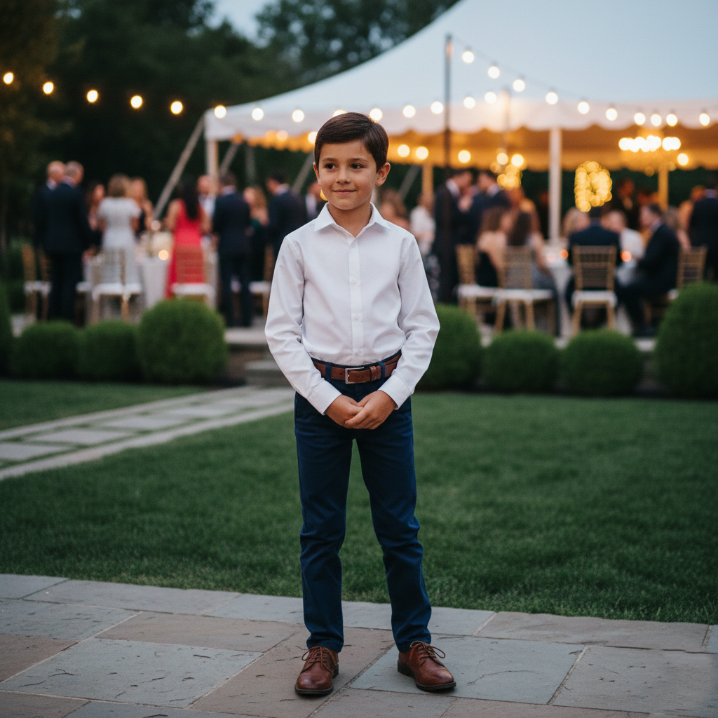 SH9801B - Boy's Prospect Long Sleeve Extra Slim Fit Button Down