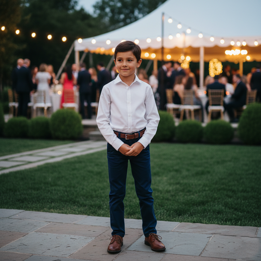 SH9801B - Boy's Prospect Long Sleeve Extra Slim Fit Button Down