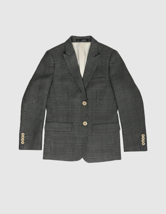 MST2775 - Men's Charcoal Plaid Textured 2PC Suit