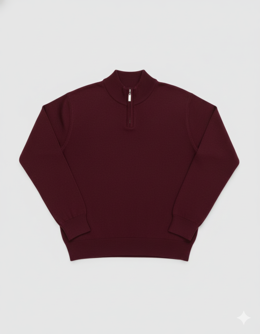 Boys Classic Quarter Zip Sweater