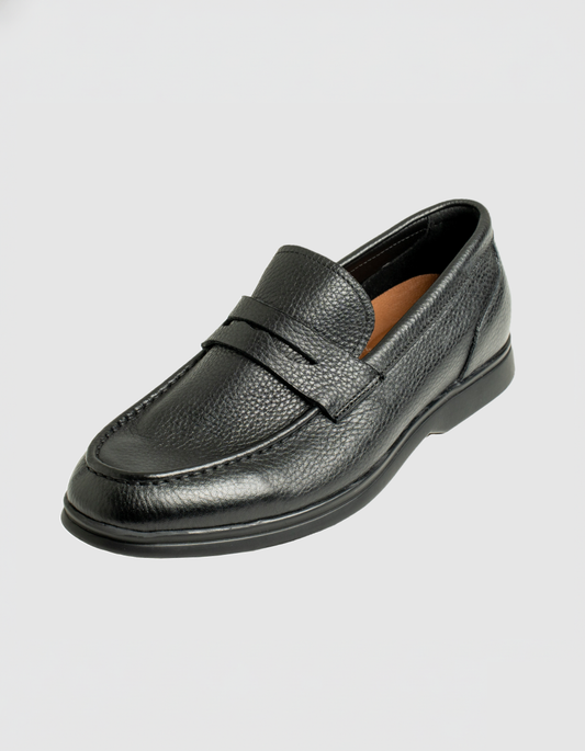 SS4103 - Boy's Pebled Leather Slip On Shoe