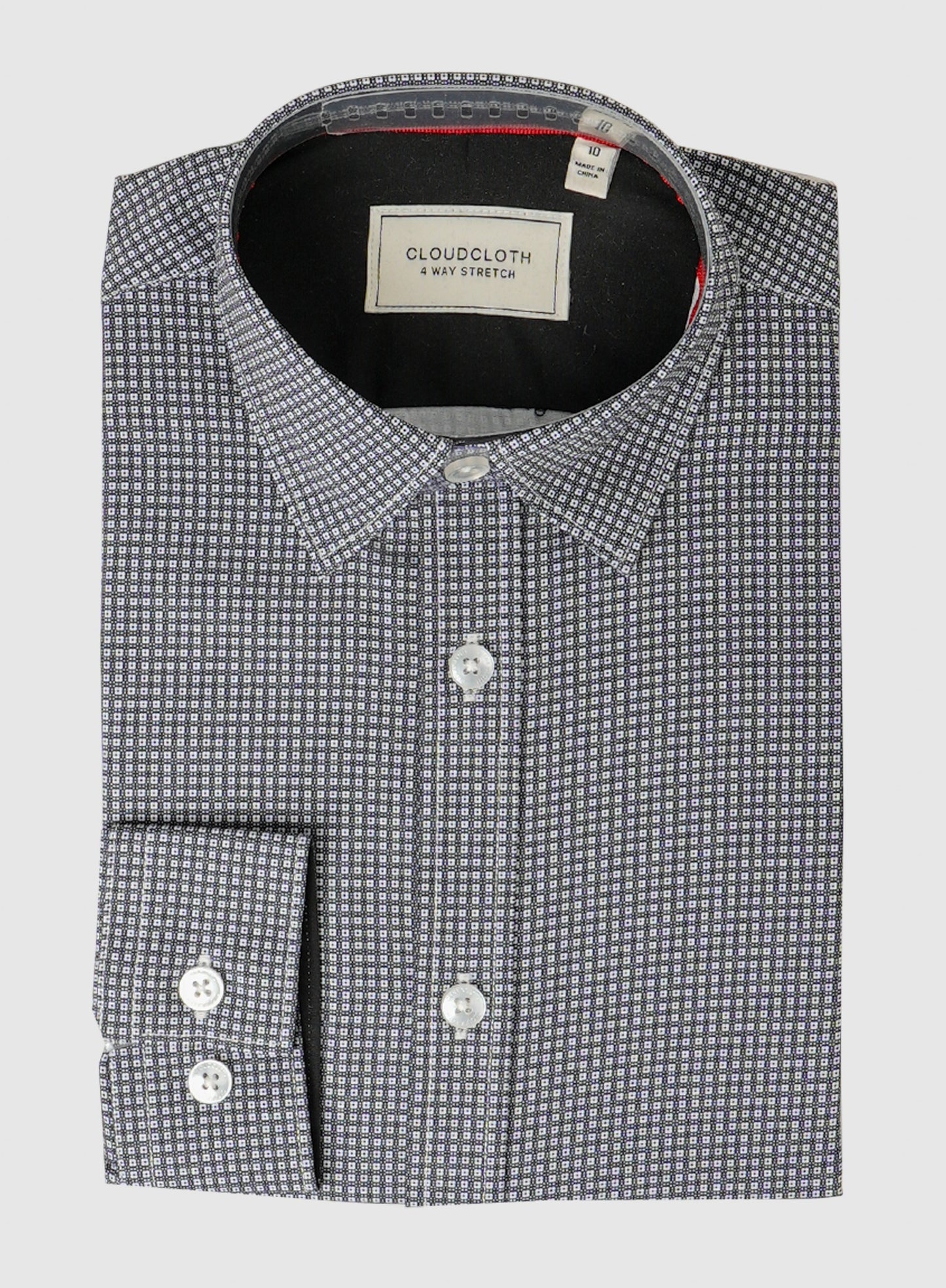 MSH9925 - Men's 4 Way Stretch Geo Print Shirt