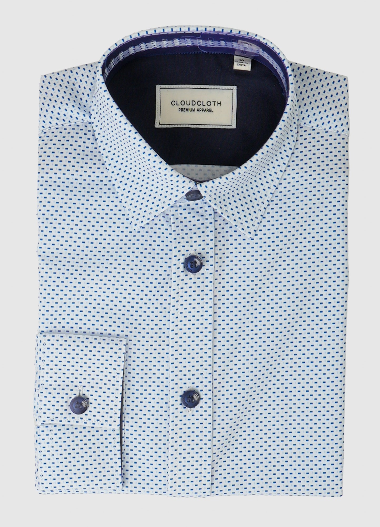 MSH9932 - Men's 4 Way Stretch Geo Print Shirt