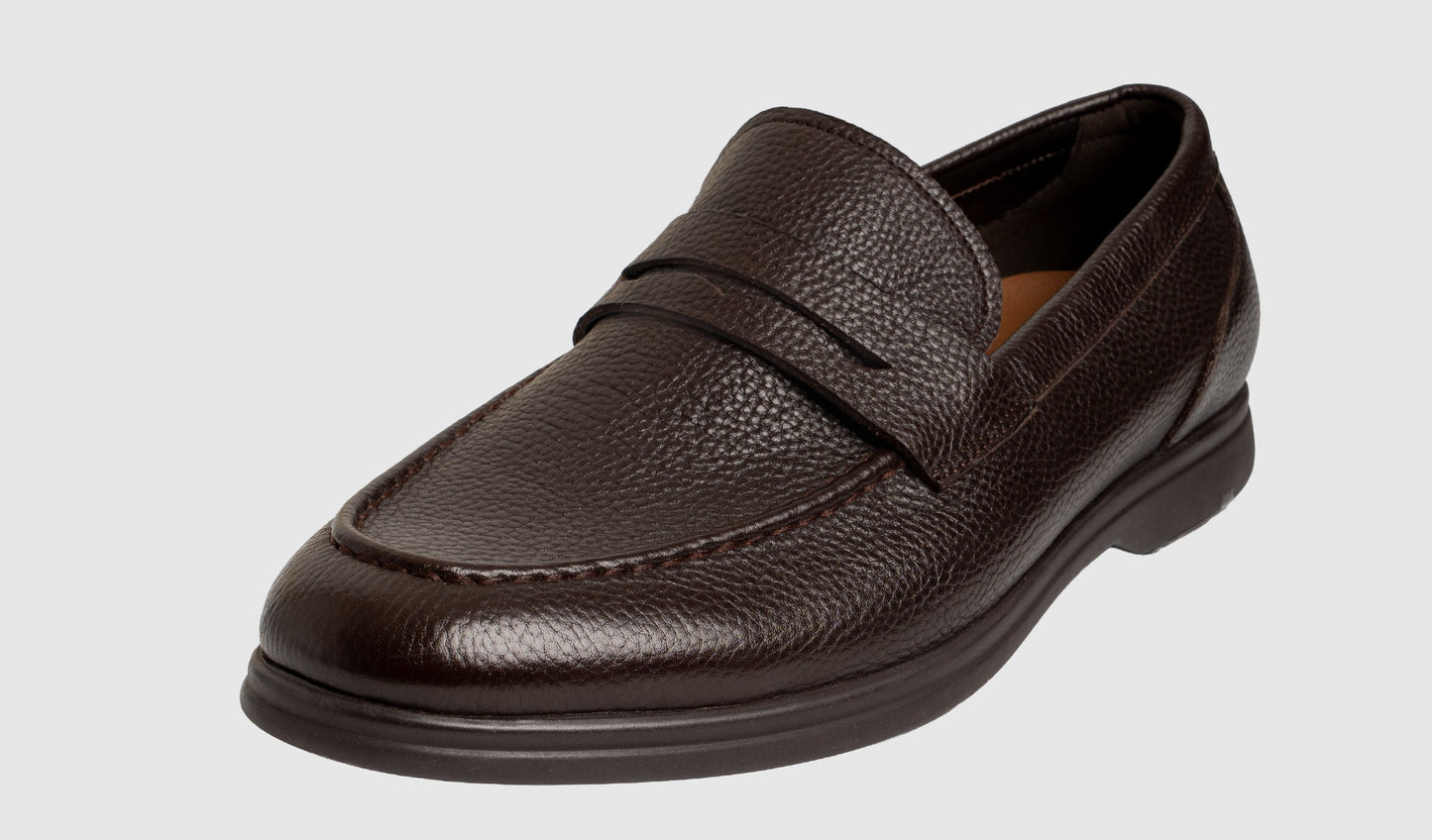 SS4103 - Boy's Pebled Leather Slip On Shoe