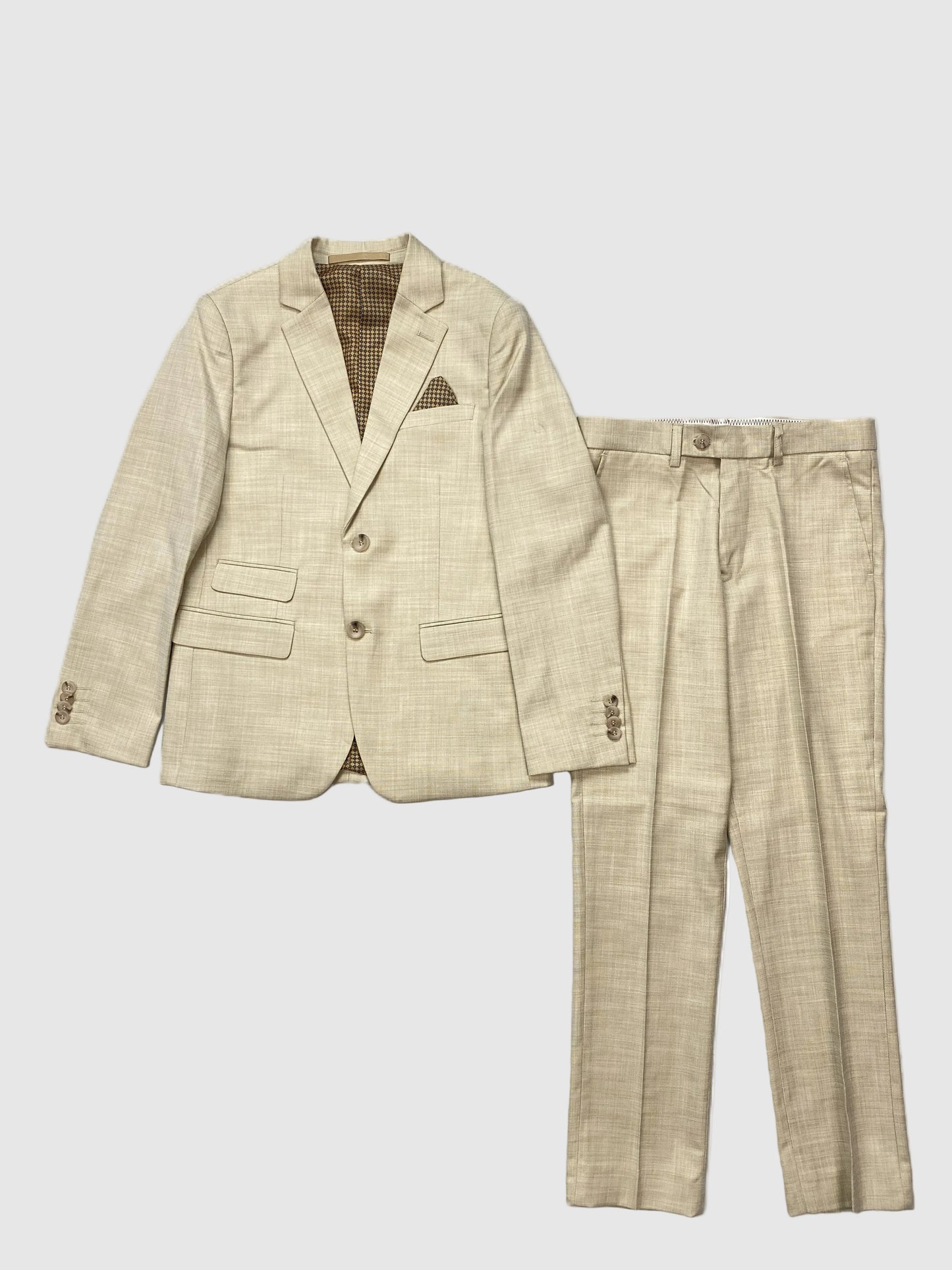 ST2660 - Boy's Chambray Textured Suit