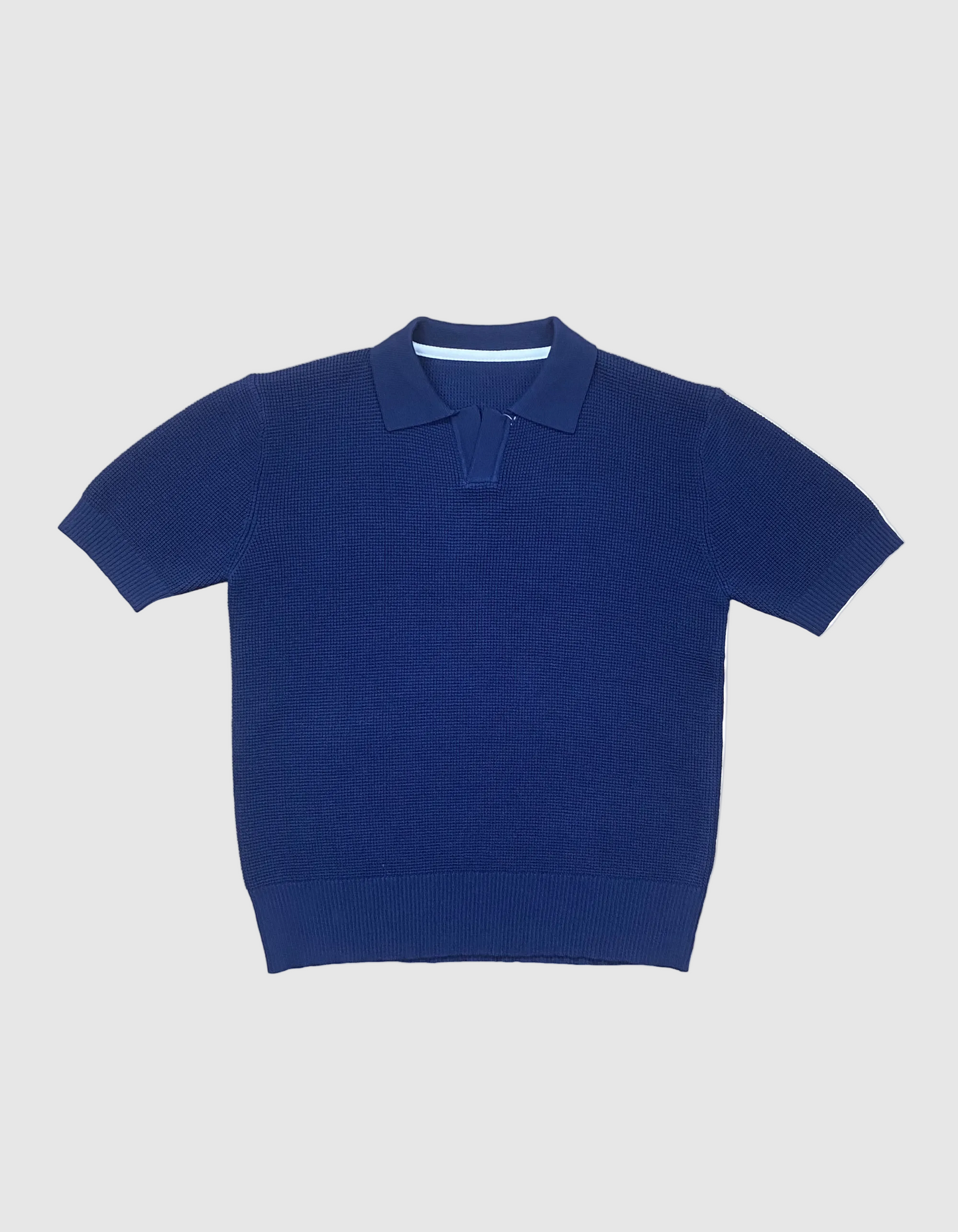 Mens Waffle Knit Short Sleeve Sweater