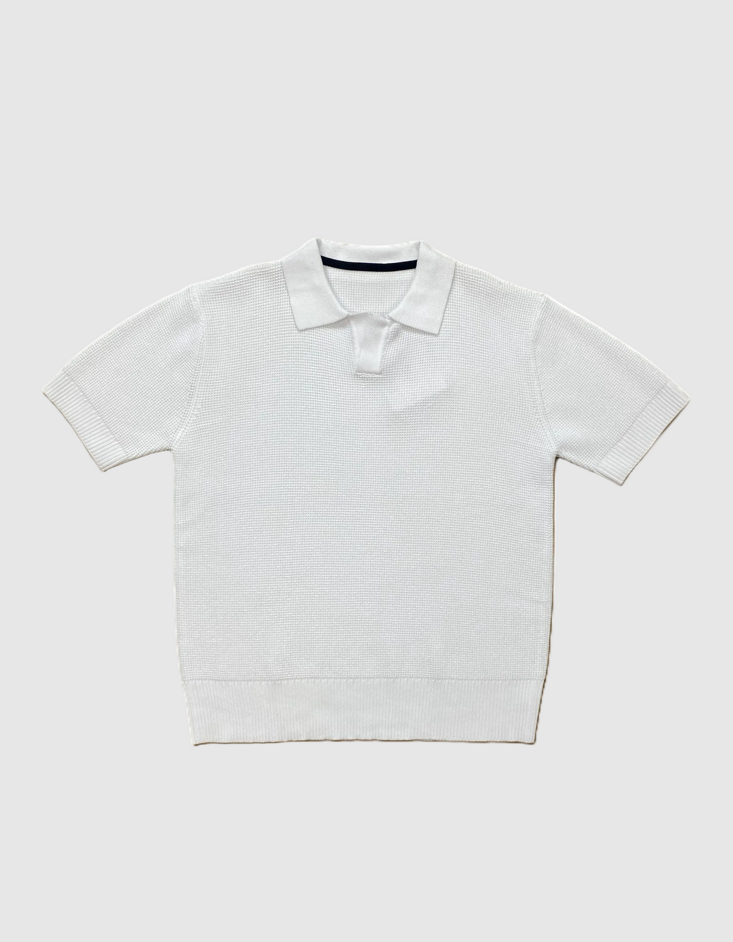 Mens Waffle Knit Short Sleeve Sweater