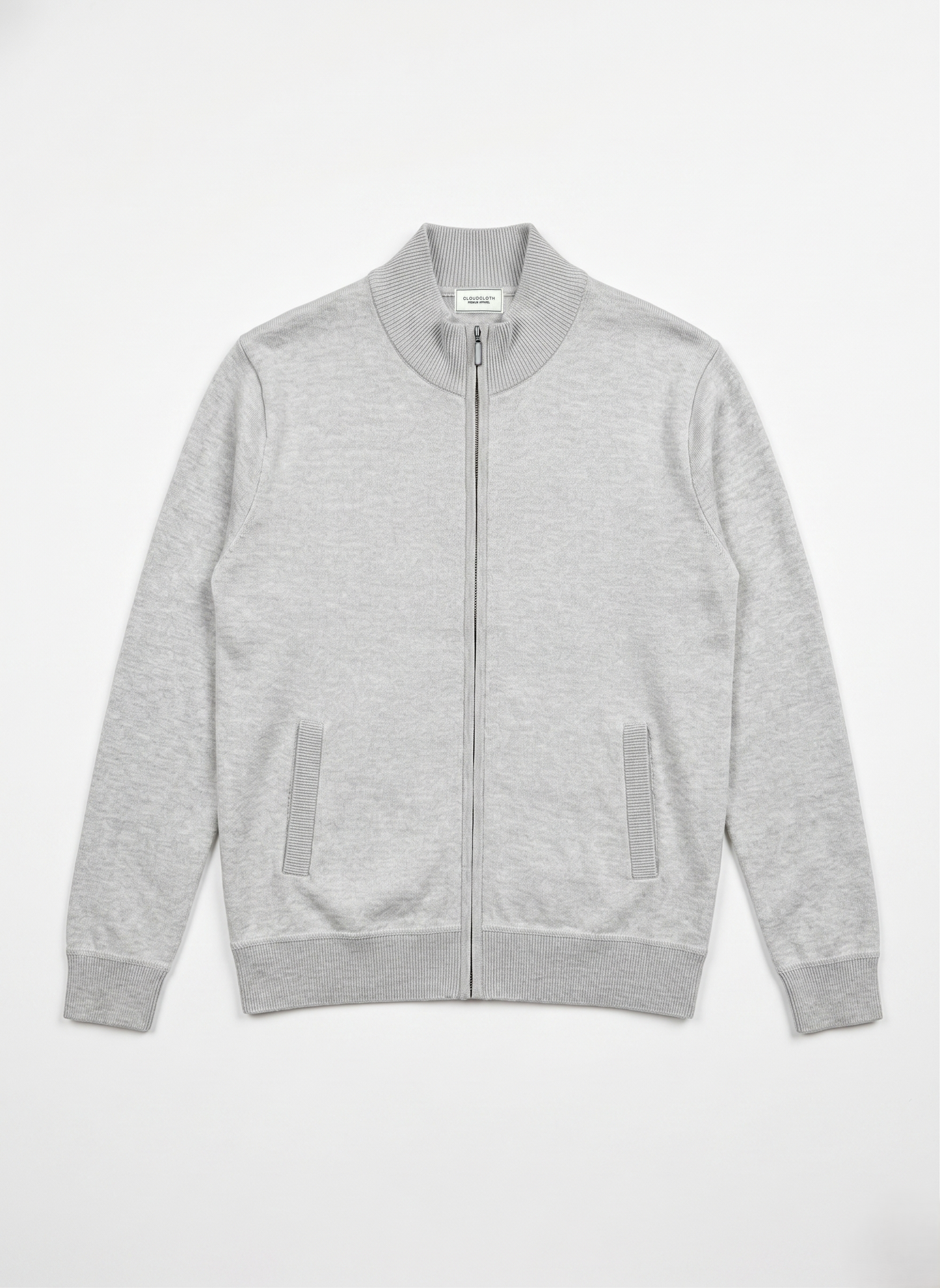 Boys Solid Full Zipper Sweater