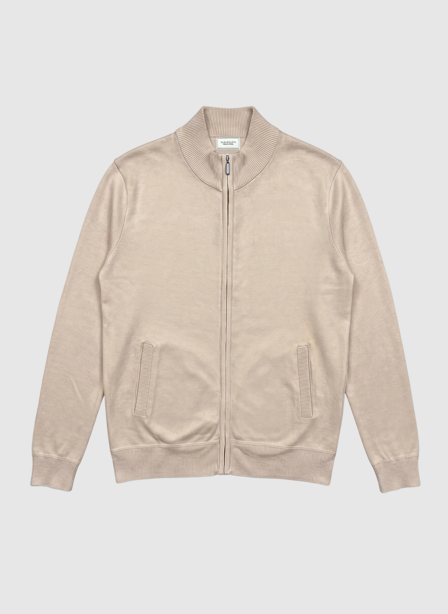 Boys Solid Full Zipper Sweater